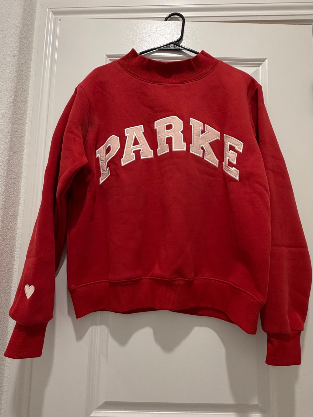 Parke Valentine’s Varsity Mockneck - Crimson and Peony (Limited Edition) S/M